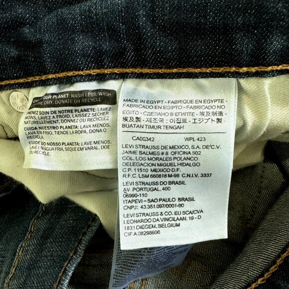 Levi's Levi Strauss Jeans Mens Size 34 x 32 Straight Leg Dark Wash Denim - Picture 9 of 12